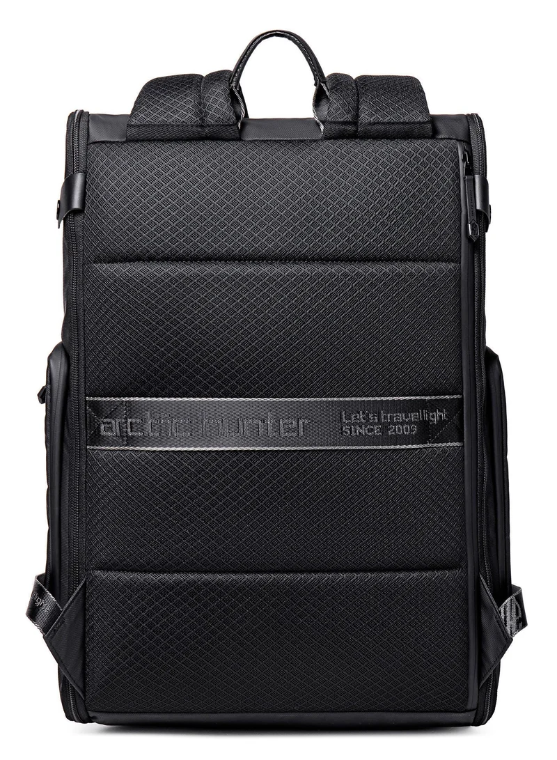 ARCTIC HUNTER  Water Resistant Polyester 180 Degree Flat Open 15.6 inch Unisex Travel Laptop Backpack B00465 Black  | Best Price UAE
